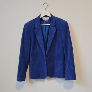 Vintage Royal Blue Suede Blazer